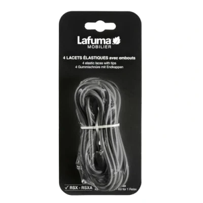 Immagine di Lafuma Mobilier Set di 4 Lacci Elastici con Punte, Nero, 2x60 cm e 2x120 cm, LFM5065_9406