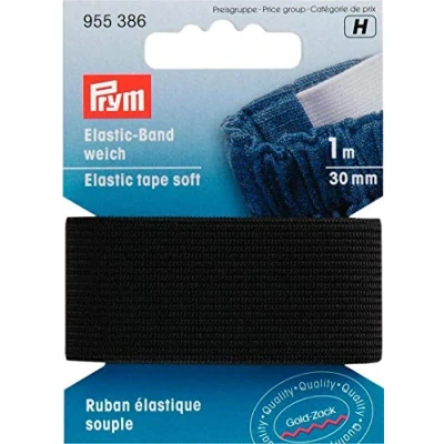 Immagine di Prym Morb Black (30mm, 1M) nastro elastico 1 unità