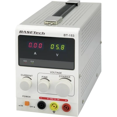 Immagine di Basetech BT 153 Alimentatore da laboratorio regolabile 0 15 V/DC 3 A 45 W Num. uscite 1 x