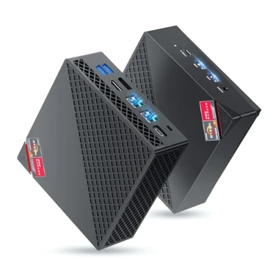 Immagine di NiPoGi AM06PRO Mini PC,АMD Ryzen 7 5825U (Meglio di 5700U/5560U, 8C/16T, Fino a 4,4 GHz),32GB DDR4 512GB M.2 SSD Computer WIFI 6/Dual LAN,Supporto 4K@60Hz DP+HDMI+Type C Micro Gaming PC