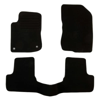 Immagine di DBS 1765240 Tappetini Auto Su Misura pianale 3 Pezzi Antiscivolo Moquette nera 900g/m² Finitura Velluto Gamma Star