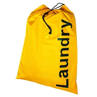 Immagine di Kleiber Wäschebeutel Gelb Borsa portabiancheria con Chiusura a Cordoncino, Colore: Giallo, Tessuto, 24 x 16 1 cm