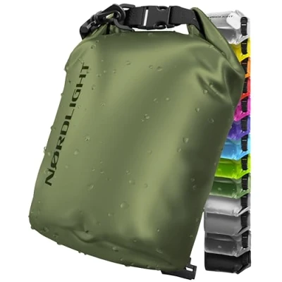 Immagine di Dry Bag E Borsa Impermeabile (5L, Verde Oliva) Con Chiusura A Rullo Tracolla Per Nuoto, Spiaggia, Canoa, Stand Up Paddling, Immersioni