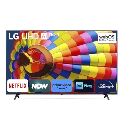 Immagine di LG UHD 55&#039;&#039;, Serie UT8000 2024, 55UT80006LA, Smart TV 4K, Ultra HD, Processore α5 Gen7, 20W, 3 HDMI, HDR10 Pro, Filmmaker Mode, Game Optimizer, Alexa, Wi Fi, webOS 24, Telecomando Puntatore