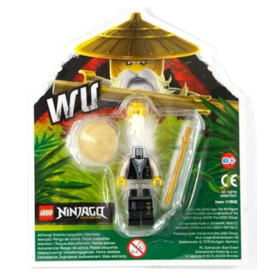 Immagine di LEGO Ninjago Sensei Wu Legacy Black Vestito con bacchetta da combattimento