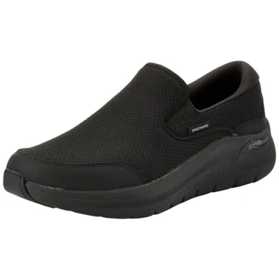 Immagine di Skechers Arch Fit 2.0 Vallo, Senza Lacci Uomo, Pelle a Rete Nera, 39.5 EU