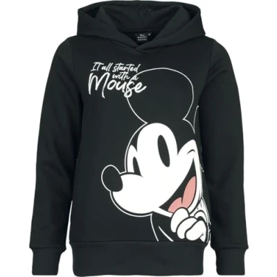Immagine di Mickey Mouse Minnie &amp; Topolino It all Started with a Donna Felpa con Cappuccio Nero XXL