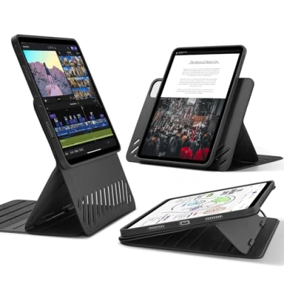 Immagine di ESR Cover per iPad Pro 11 4a/3a (2022/2021), Protezione Robusta, Custodia Magnetica Staccabile, Supporto Verticale e Orizzontale Regolabile con Vista Sullo Schermo Rialzato, 9 Angoli di Supporto, Nero
