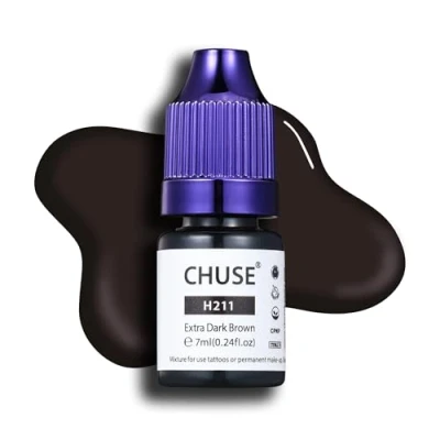 Immagine di CHUSE Pigmenti liquidi per sopracciglia ibridi PMU 0,24 oz/7 ml (H211 Marrone extra scuro)