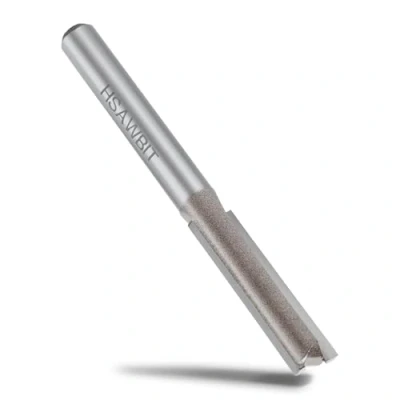 Immagine di hsawbit Fresa dritta a scanalatura singola, gambo da 1/4&quot;, diametro di taglio 7 mm e lunghezza 30 mm, punta per fresatura filo lavorazione del legno