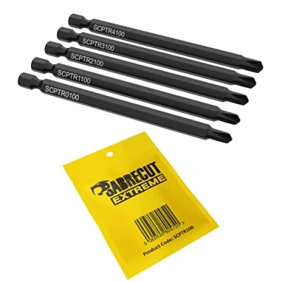 Immagine di 5 punte per cacciaviti di sicurezza SabreCut SCPTR100 Tri Wing TriWing taglie 0 1 2 3 4 x 100 mm (lunghezza)
