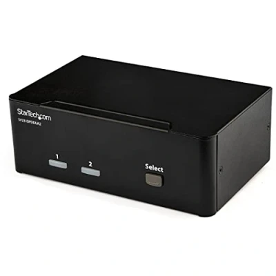 Immagine di StarTech.com Switch KVM a 2 porte DisplayPort per doppio Monitor 4k 60hz