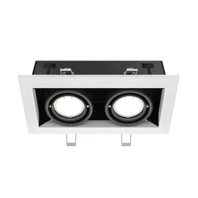 Immagine di Faretto da incasso moderno in metallo tecnico bianco 50 W IP 20 AC 220 240 GU10 non incl.