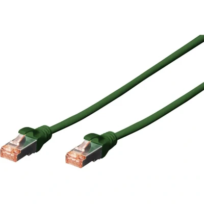 Immagine di Digitus DK 1644 020/G RJ45 cavo di rete, patch CAT 6 S/FTP 2.00 m Verde Privo alogeni, coppie intrecciate, con protezione, Ritardante fiamma 1 pz.