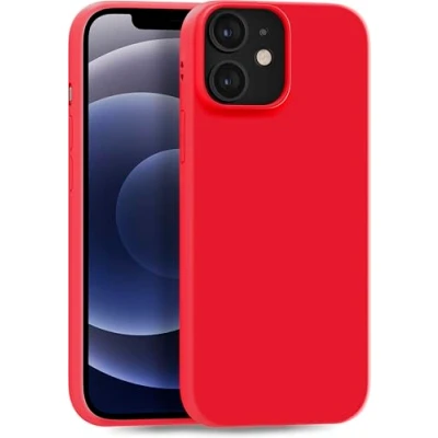Immagine di MyGadget Cover per iPhone 12 Mini Custodia Protettiva in Silicone Morbido Case TPU Flessibile Antiurto Antigraffio Ultrasottile Rosso