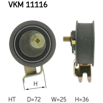 Immagine di SKF VKM 11116 Rullo tenditore, Cinghia dentata AUDI: A4 B5 Sedan, A3 Hatchback, A6 C5 Avant, VOLKSWAGEN: Golf 4, SKODA: Octavia I Hatchback