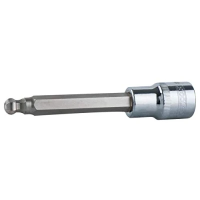 Immagine di KS Tools 918.5314 1/2&quot; Bussola p.viti a esagono incassato c.testa sferica CHROME lunga,8mm