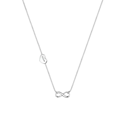 Immagine di Elli Collana Donne Ciondolo Infinità Cuore Filigrana in Argento Sterlino 925