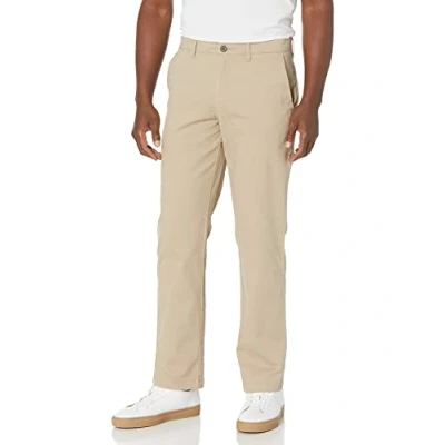 Immagine di Amazon Essentials Pantaloni Chino Elasticizzati Casual Dritti Uomo, Marrone Kaki, 33W / 28L