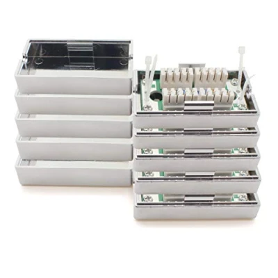 Immagine di 1aTTack.de Pannello di collegamento CAT5 CAT6 CAT7, presa RJ45, alloggiamento in metallo CAT.5 (5 pezzi). LSA Connection Box