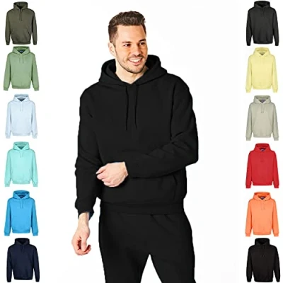 Immagine di RIPT Performance RCSWT763 Uomo con Cappuccio Soft Touch Loungewear Felpa Top, Nero, L