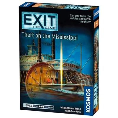 Immagine di Thames &amp; Kosmos EXIT: Theft On The Mississippi Level: 3/5 Unique Escape Room Game 1 4 Players Puzzle Solving Strategy Board Games for Adults Kids, Ages 12+ 692873