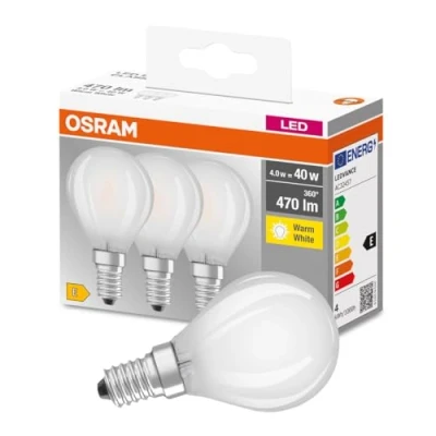 Immagine di OSRAM 4058075090682 LED (monocolore) ERP E (A G) E14 Forma di candela 4 W = 40 Bianco caldo (Ø x L) 35 mm 100 Filamento 5 pz.