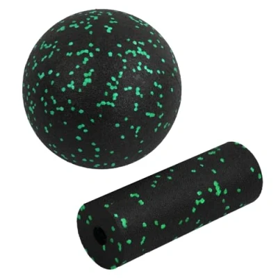 Immagine di Volumoon Pallina Massaggio Set (1 x Mini Foam Roller e 1 Sfera Singola), Muscolare, Palle Automassaggio, per Fascia, Rilassamento Accupoint Massaggi (Verde)