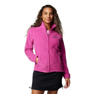 Immagine di Columbia Benton Springs Giacca in Pile Morbido con Zip Intera, Fucsia, X Large Donna