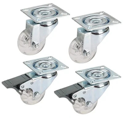 Immagine di Dörner + Helmer 450551 Set di 2 rotelle con Sistema bloccaggio Totale, 50 x 20 mm, Portata 40 kg, Multicolore