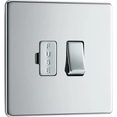 Immagine di BG Electrical NBS50 Modulo di connessione con fusibile commutato in metallo, argento, FPC50 01, 250V