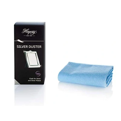 Immagine di HAGERTY Silver Duster panno per la pulizia dell&#039;argento con protezione antiossidante, 55 x 35 cm, in cotone impregnato, lucidare l&#039;argento e l&#039;argento, efficace