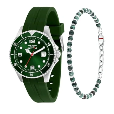 Immagine di Sector No Limits Orologio Uomo, Tempo, Data, Analogico, Cinturino in Acciaio, Collezione 230 Special Pack con Bracciale R3251161059