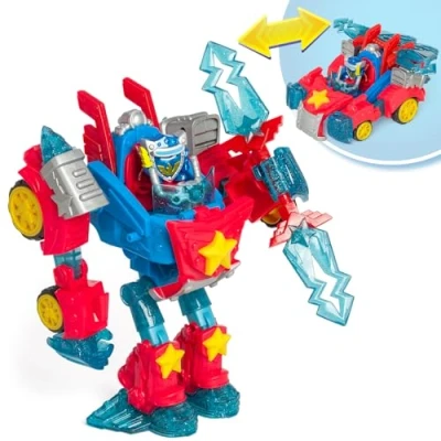 Immagine di SUPERTHINGS Turbo Warrior Power Robot eroe trasformabile. Il si trasforma in un&#039;auto. Include 1 Warrior, accessorio Esclusivo e SuperThing