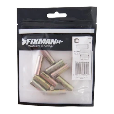 Immagine di Fixman 930726 drop in Anchor, multicolore, 8 mm, confezione da 10 pezzi