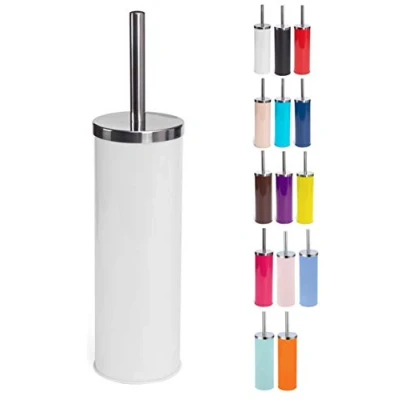 Immagine di MSV Scopino per WC in Acciaio Inox di Colore Bianco Inossidabile, 30 x 20 15 cm