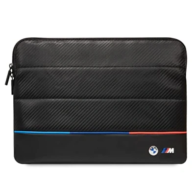 Immagine di CG Mobile Custodia per BMW con licenza ufficiale, linea tricolore a contrasto elegante e protettiva resistente agli urti laptop tablet fino 16&quot;, colore: nero