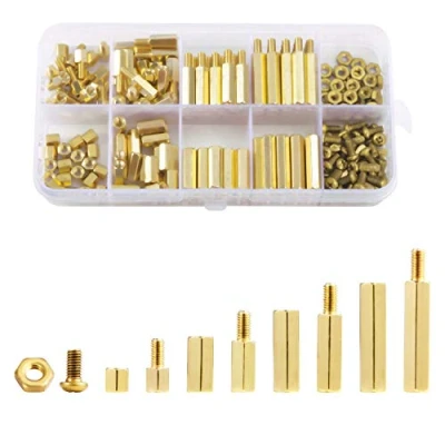 Immagine di Litorange 320 Pezzi M2 Maschio Femmina Esagonale Ottone Distanziale Distanziatore Vite Dado Filettato Pilastro PCB Scheda Madre Assortimento Kit