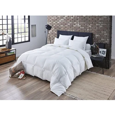 Immagine di Dodo 40381140 Helsinki piumino singolo con fodera in percalle di cotone + imbottitura d&#039;anatra/piumette, 200 x 140 cm, colore bianco