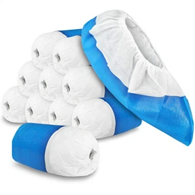 Immagine di com four® 100x Copriscarpe Riutilizzabili Premium Calzari in Plastica con Suola Antiscivolo Scarpa Extra Resistente e Impermeabile, Taglia Unica