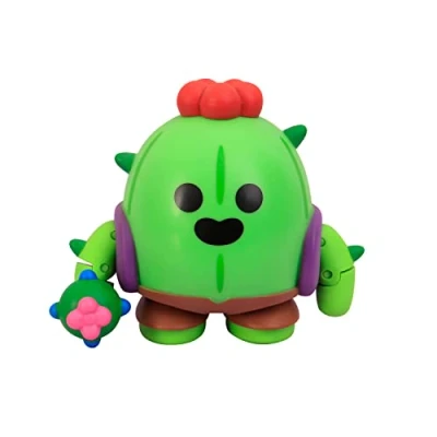 Immagine di Bizak Brawl Stars Action Figure Pack 1 in scatola Spike. del gioco multiplayer di combattimento. articolata 11 cm (64116011)