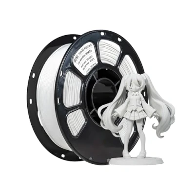 Immagine di iBOSS filamento PLA da 1,75 mm, Basic 3D, opaco, precisione dimensionale +/ 0,02 1 kg (2,2 libbre), rotolo di veloce per stampanti bianco opaco