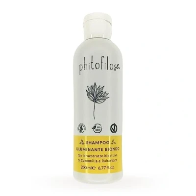 Immagine di PHITOFILOS SHAMPOO ILLUMINANTE BIONDO CON CAMOMILLA E RABARBARO 200ML RIFLESSO VEGANO ECOBIO COSM010