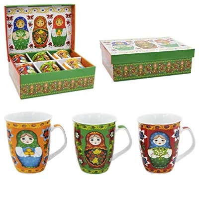 Immagine di Olymp Set di 6 tazze da caffè Matjoschka, 330 ml, in confezione regalo