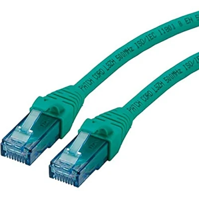 Immagine di Roline 21.15.2739 RJ45 cavo di rete, patch CAT 6A U/UTP 20.00 m Verde non schermato, Privo alogeni, Ritardante fiamma 1 pz.