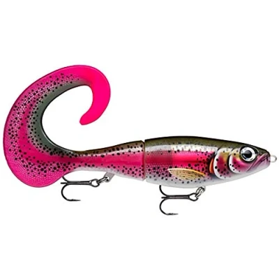 Immagine di Rapala Esca da Pesca Artificiale Spinning X Rap Otus di Simulazione Acqua Dolce Corpo ABS e Coda Snodata in PVC Profondità Nuoto 0.5 1m 17cm/40g Prodotta Estonia Live Rainbow Trout