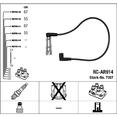 Immagine di NGK 7307 Kit Cavi Accensione 4