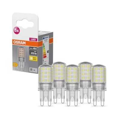 Immagine di OSRAM 4058075758087 LED (monocolore) ERP E (A G) G9 Forma speciale 4.2 W = 40 Bianco caldo (Ø x A) 19 mm 5 pz.