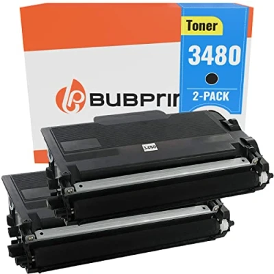 Immagine di Bubprint 2 Cartucce Toner compatibili per Brother TN 3480 3430 DCP L5500DN HL L5000D L5100 L5100DN L5100DNT L5100DNTT L5200DW L6400DW MFC L5700DN L5750DW L6800DW Nero