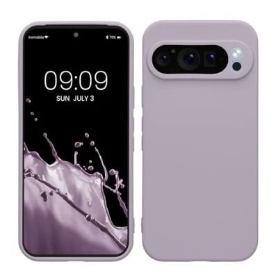 Immagine di kwmobile Custodia Compatibile con Google Pixel 9 Pro Cover Back Case per Smartphone in Silicone TPU Protezione Gommata lavanda
